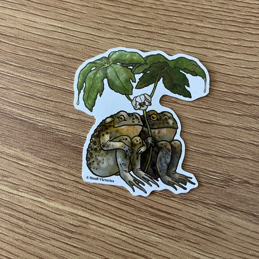 Cute Frogs Sticker, Nature Sticker - Picture 3 of 4